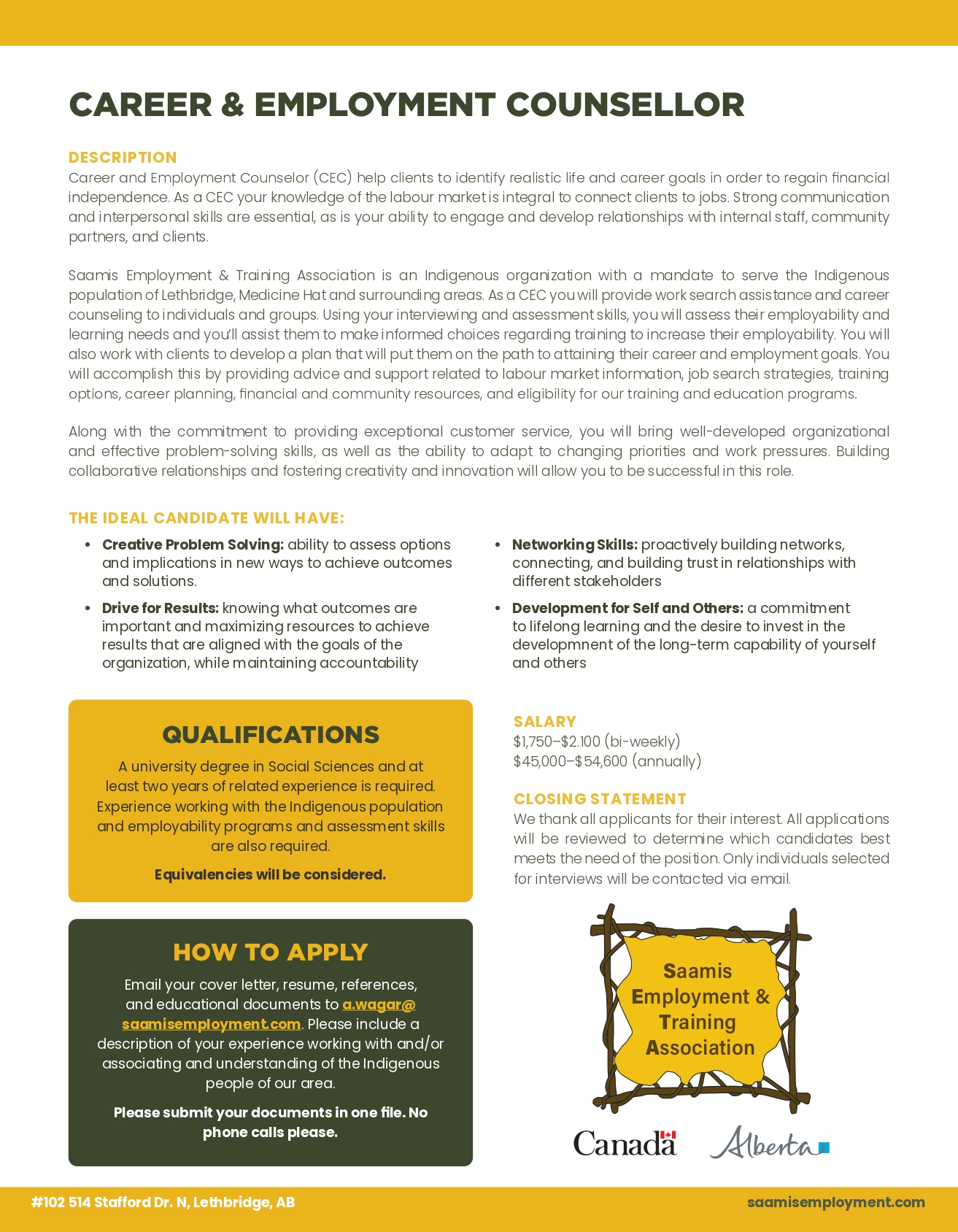 Saamis Employment Jobs