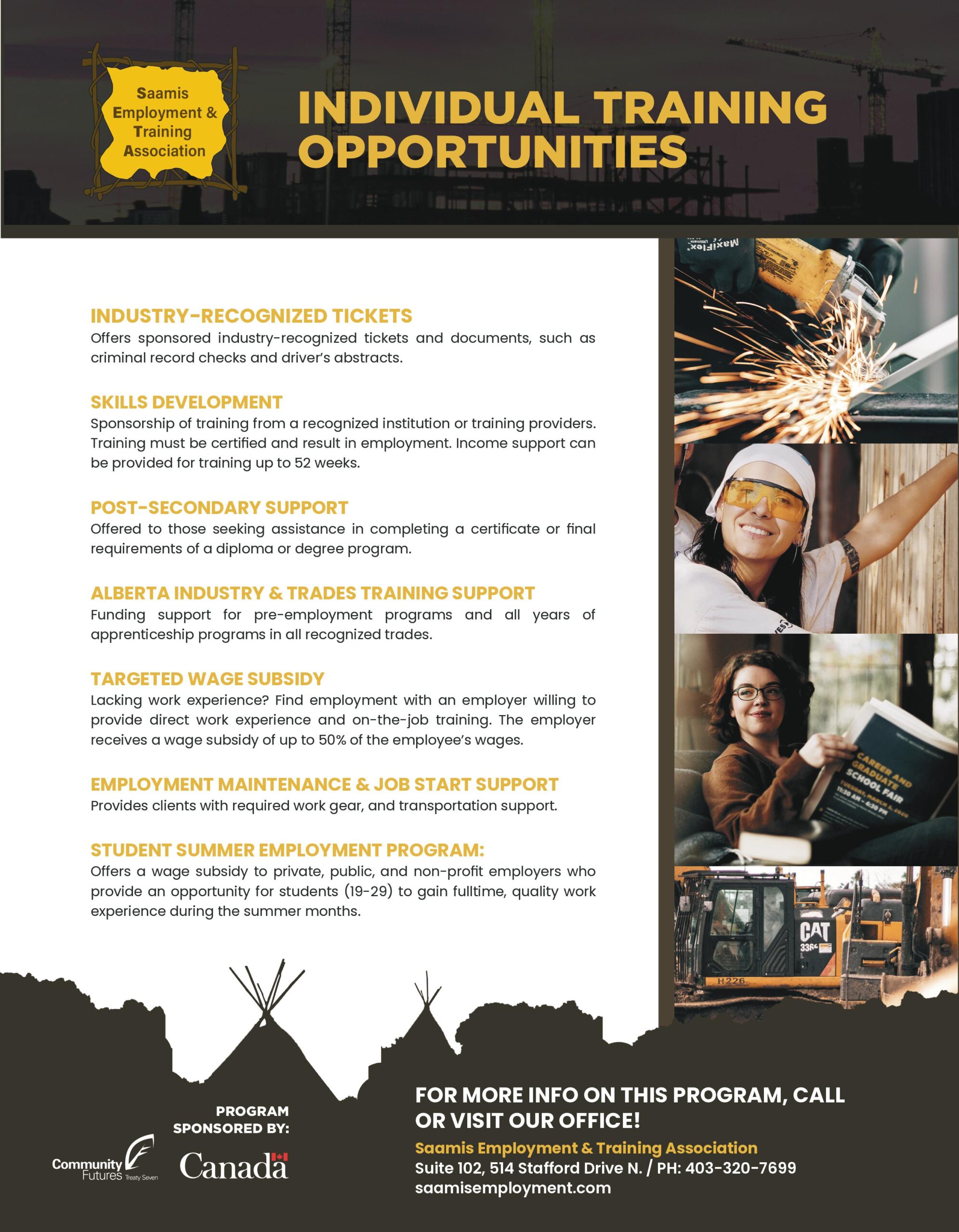 Saamis Employment individual training opportunities 