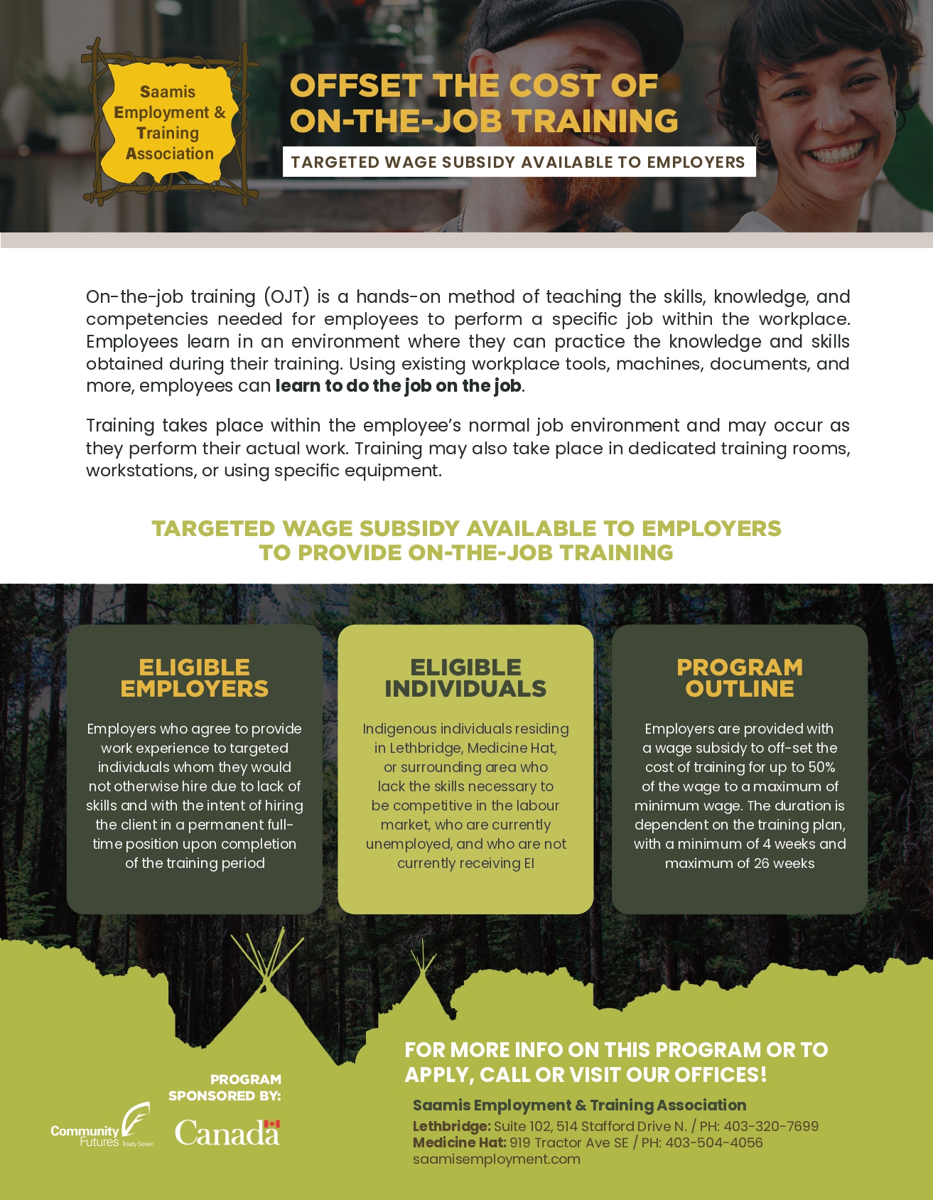 Saamis Employment  targeted wage subsidy